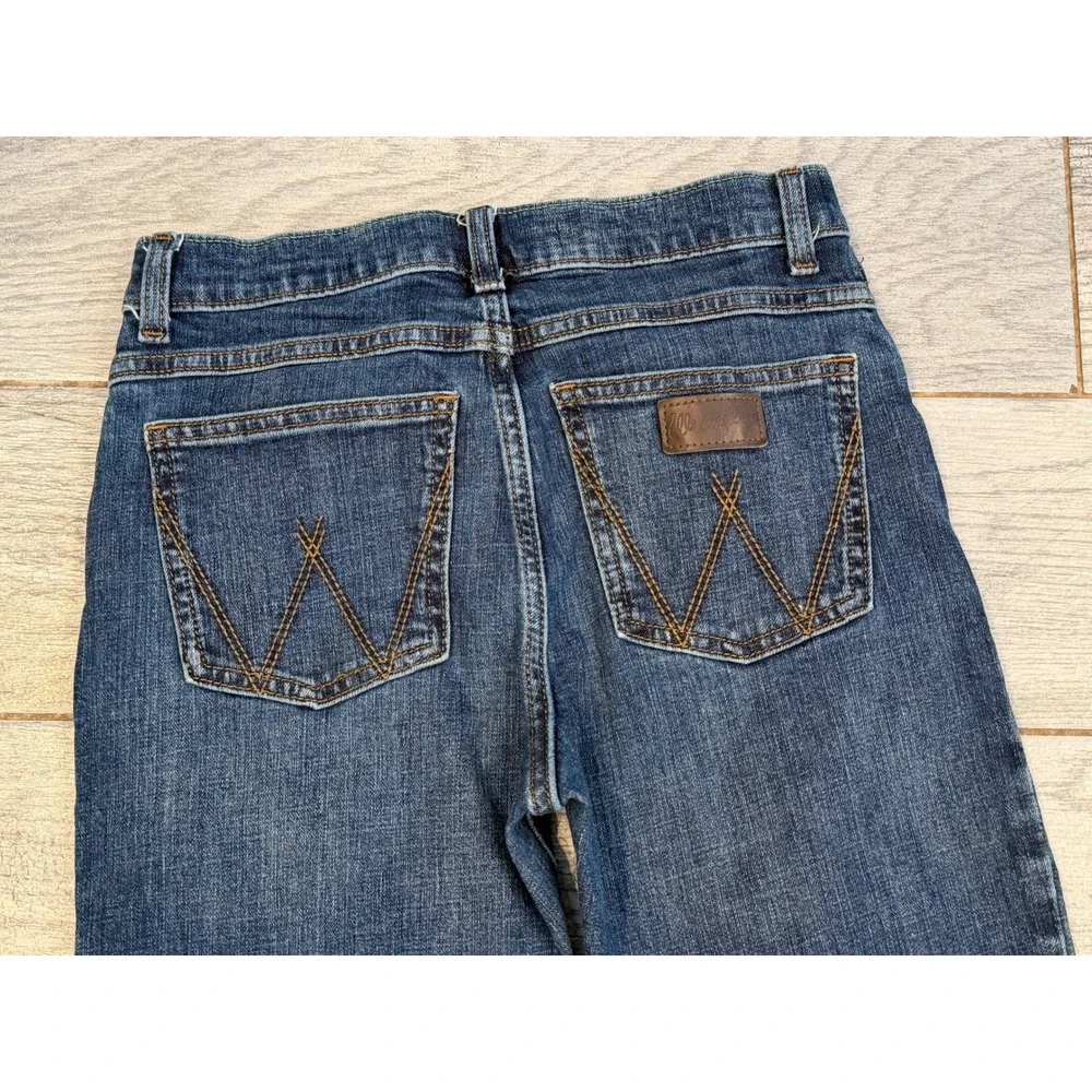 Wrangler Retro Slim Straight Jeans 14 Adjustable Boys Denim Western 1088BWZBZ